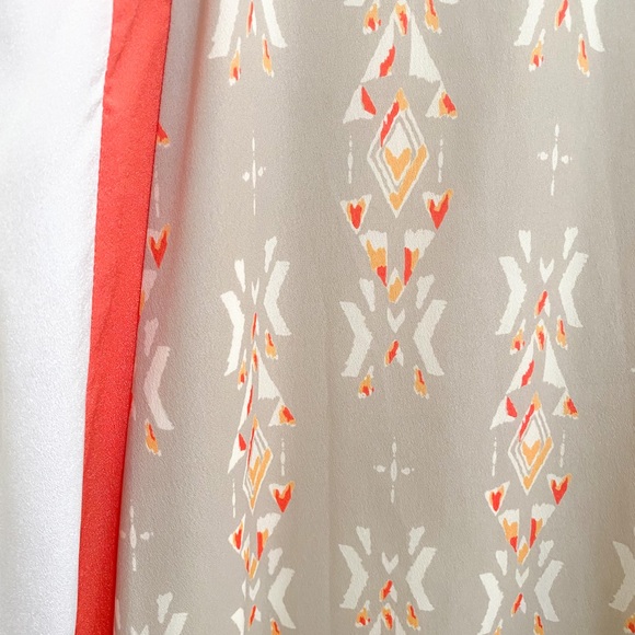 Asher by Fab’rik Taupe Pattern High Low Dress, S - Picture 7 of 8